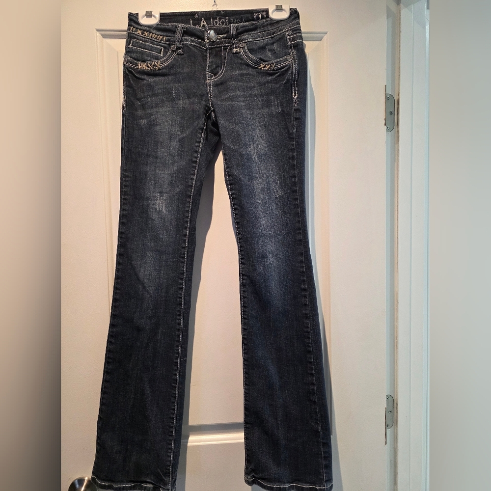 L.A. Idol Dark Blue Flare Jeans